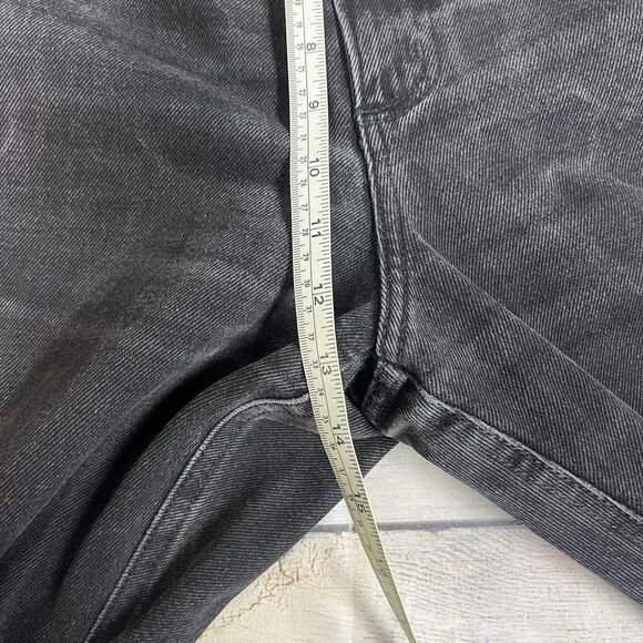 Vintage Guess Jeans Men Pascal Faded Baggy Black Loose Fit Tapered Leg Sz 36x33 - Picture 12 of 13